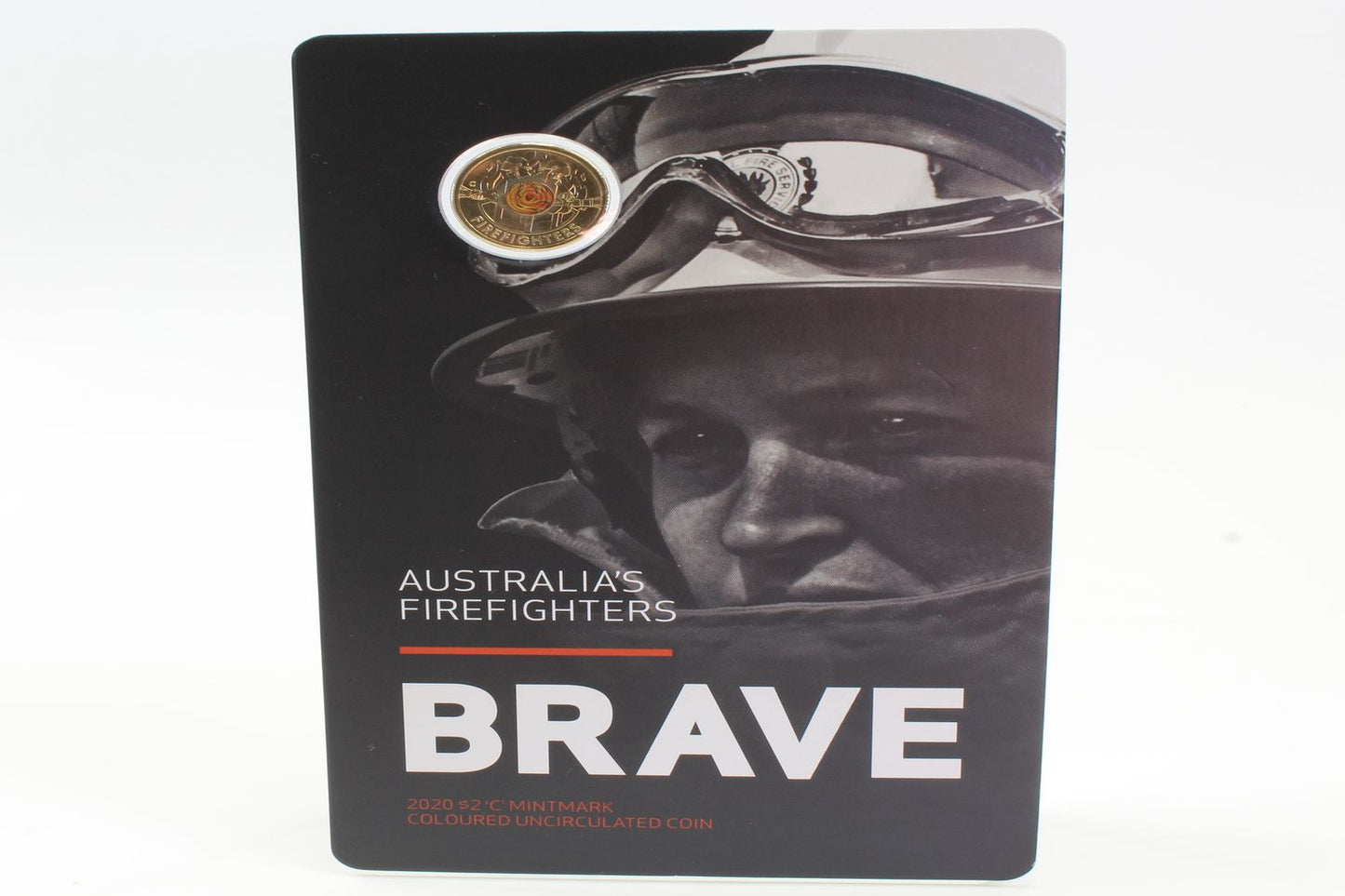 2020 Australia $2 Firefighters Brave Coloured UNC Coin On Card