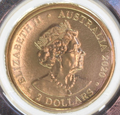 2020 Australia $2 Firefighters Brave Coloured UNC Coin On Card