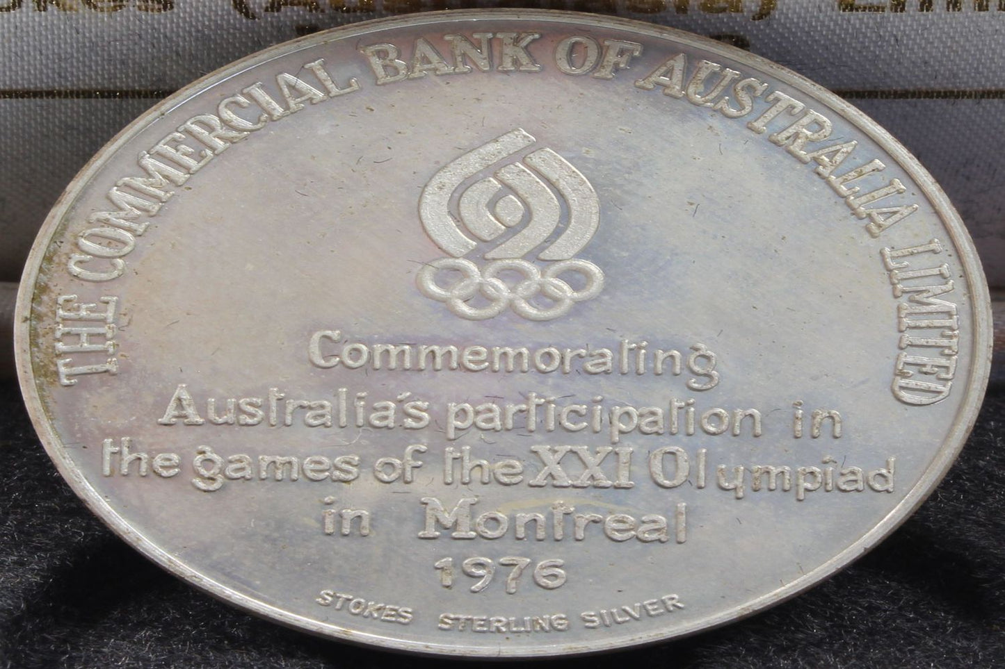 Vintage 1976 Commercial Bank of Australia Silver Medal Montreal Olympic