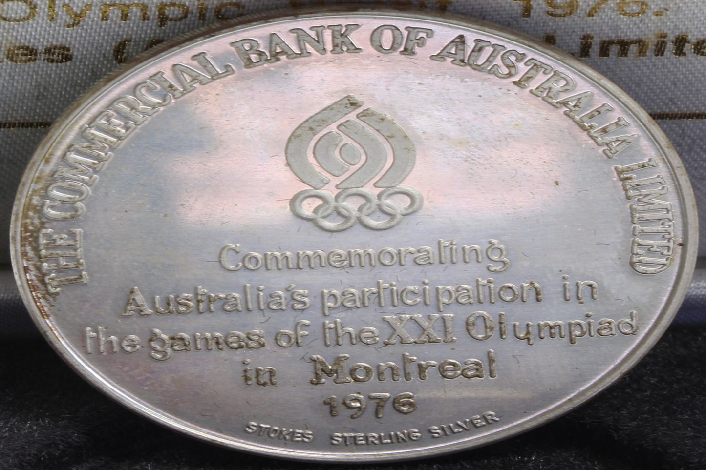 Vintage 1976 Commercial Bank of Australia Silver Medal Montreal Olympic