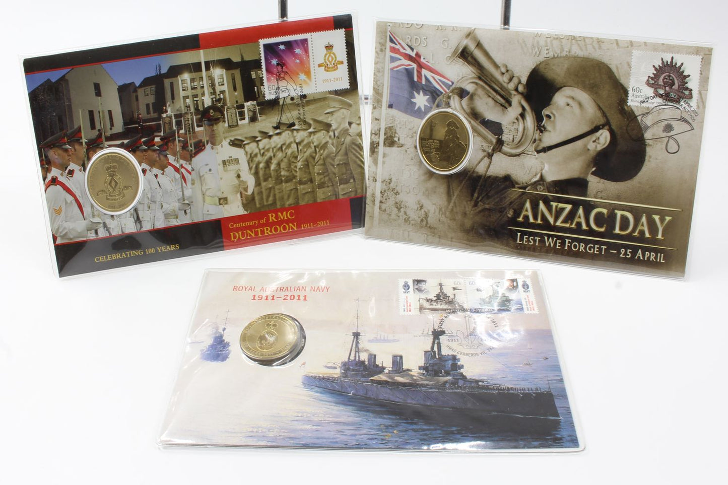 2011 Australia $1 Coin On Card X3