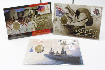 2011 Australia $1 Coin On Card X3