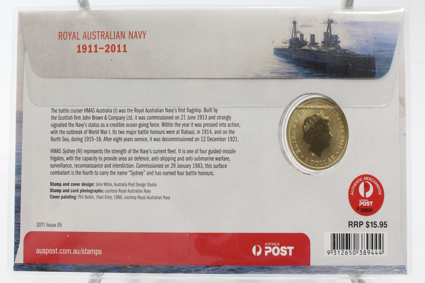 2011 Australia $1 Coin On Card X3