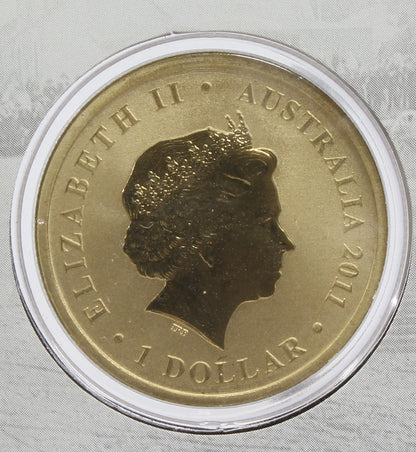 2011 Australia $1 Coin On Card X3