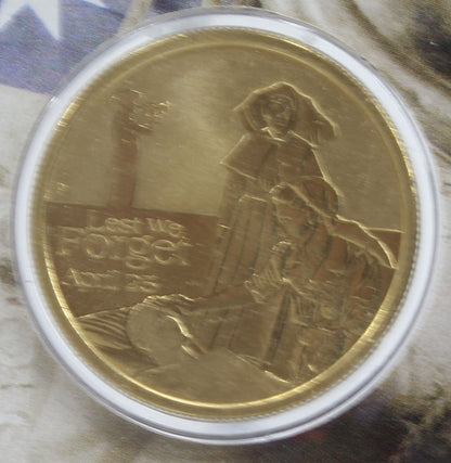 2011 Australia $1 Coin On Card X3