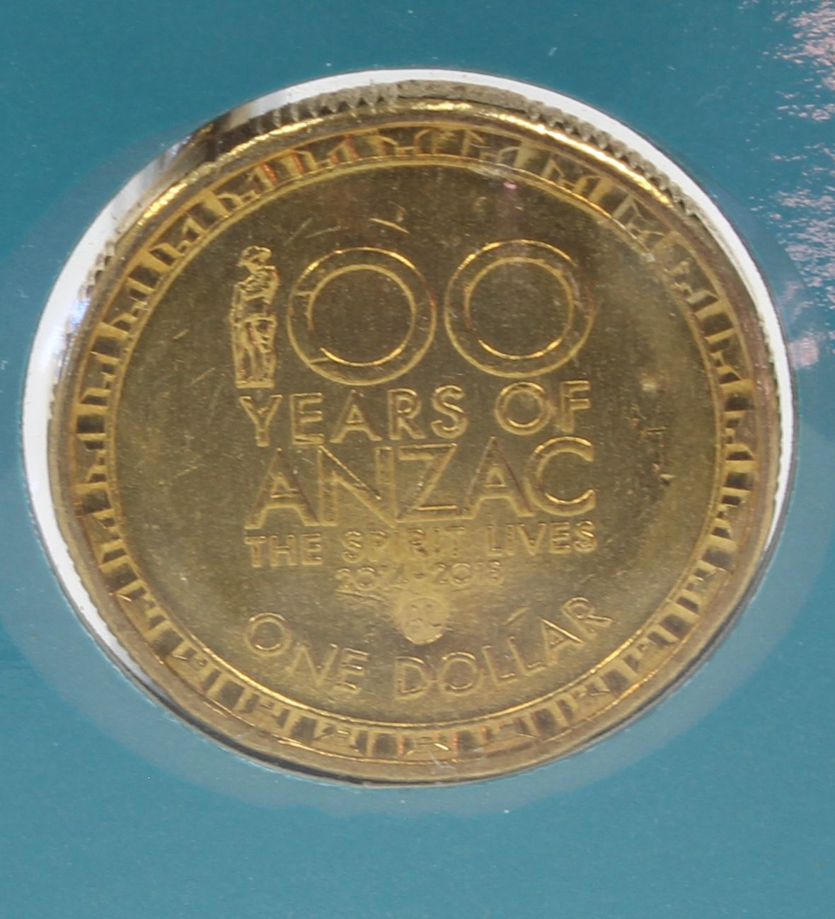 2014 Australia $1 World War I Shrine of Remembrance & Albany Coin On Card