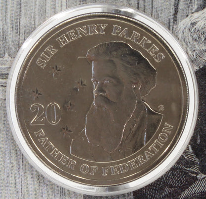 2013-2015 Australia 20 Cent Uncirculated Coin on Card X4