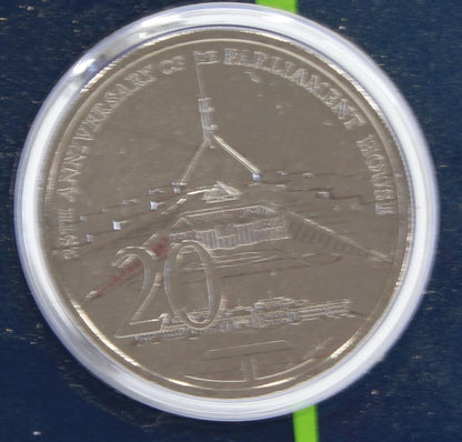 2013-2015 Australia 20 Cent Uncirculated Coin on Card X4