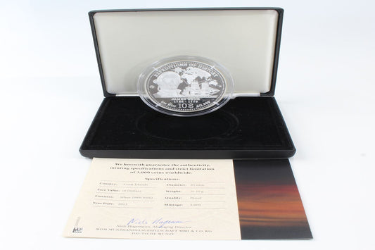 2013 Cook Islands $10 Expeditions of History James Cook Silver Proof Coin