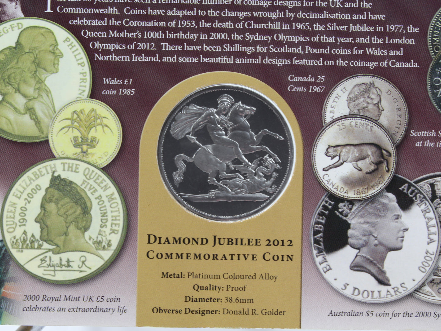 2012 United Kingdom Diamond Jubilee Commemorative Coin