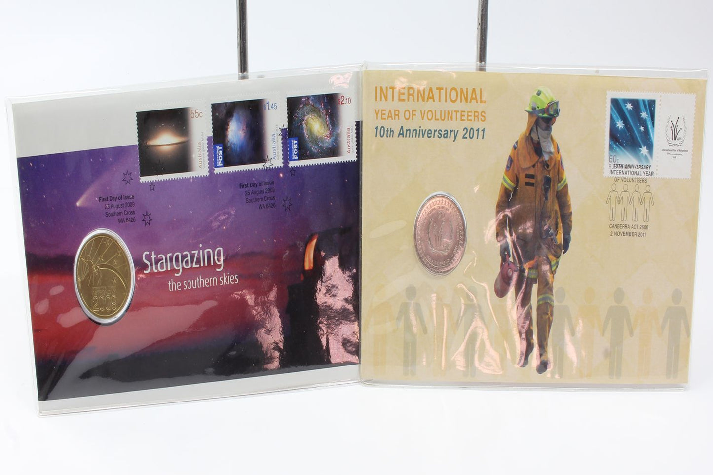 2009 & 2011 Australia Uncirculated Coin on Card X 2