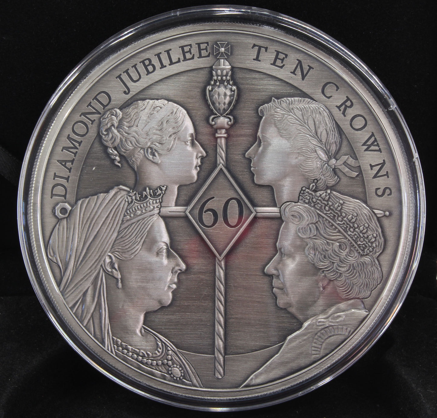 2012 Tristan Da Cunha Diamond Jubilee 10 Crowns Antique Coin
