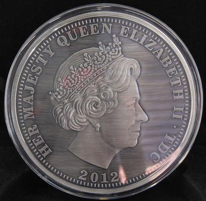 2012 Tristan Da Cunha Diamond Jubilee 10 Crowns Antique Coin