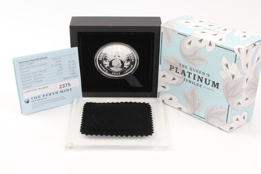 2022 Australia $1 The Queen's Platinum Jubilee Silver 1 Oz Proof Coin