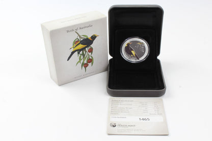 2013 Birds of Australia 50 Cent Regent Bowerbird 1/2 Oz Silver Proof Coin