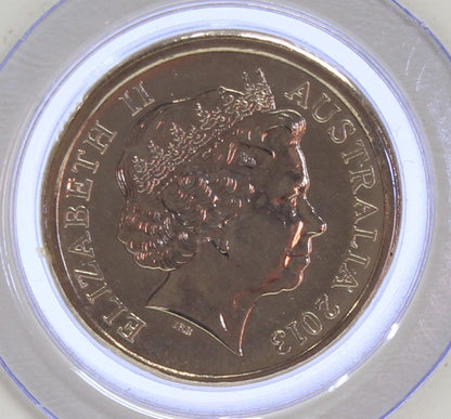 2013 Australia $2 60th Anniversary Queen Coronation Purple Coloured Coin On Card