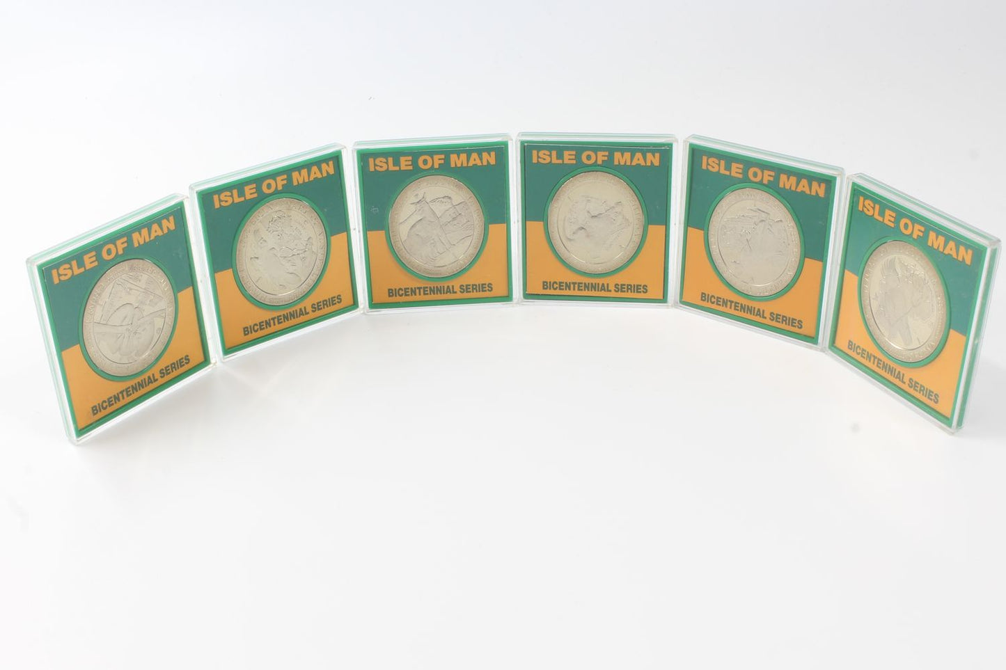 1988 Isle of Man Crown Coin - Australia Animals Bicentenary In Case X 6