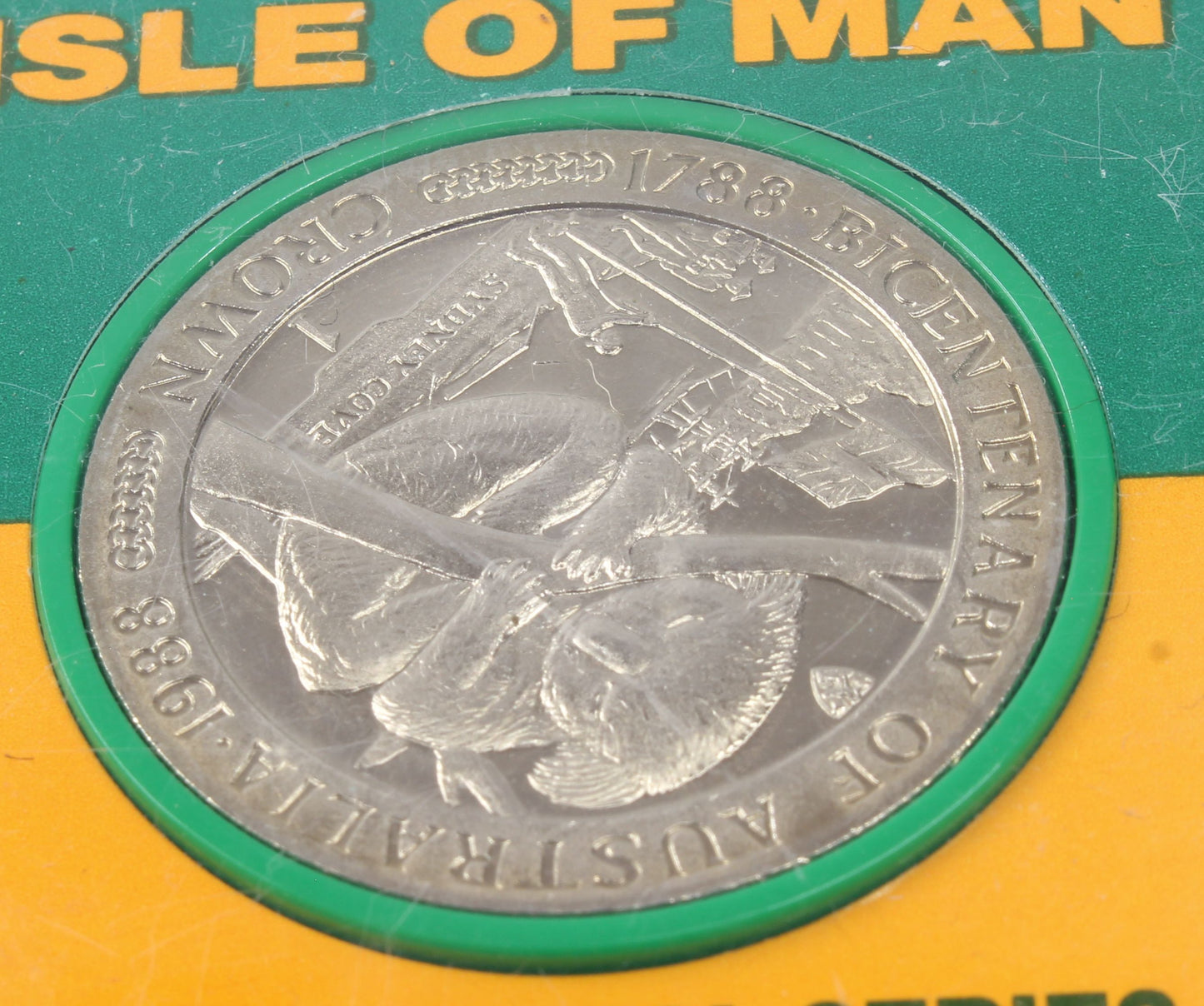 1988 Isle of Man Crown Coin - Australia Animals Bicentenary In Case X 6