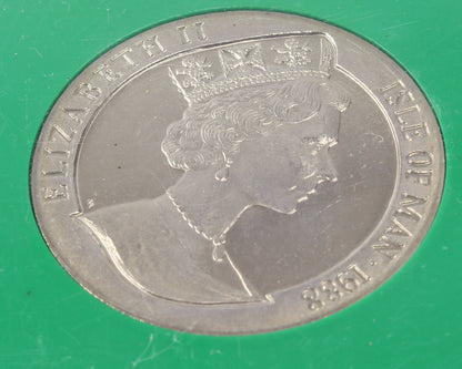 1988 Isle of Man Crown Coin - Australia Animals Bicentenary In Case X 6