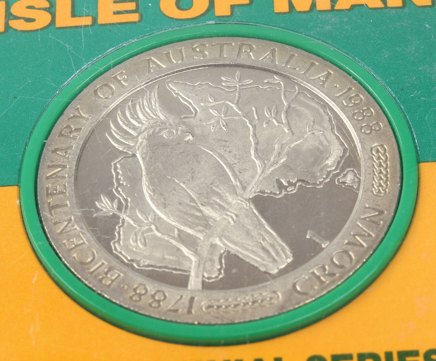 1988 Isle of Man Crown Coin - Australia Animals Bicentenary In Case X 6