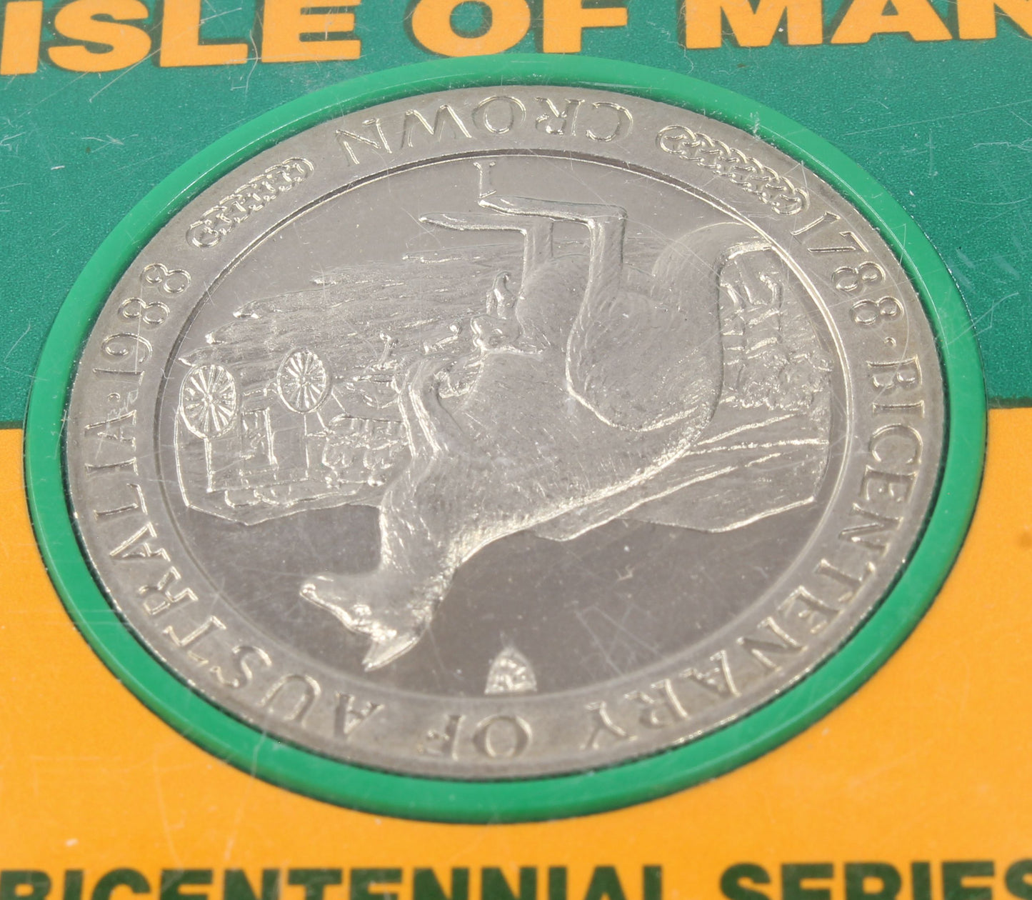 1988 Isle of Man Crown Coin - Australia Animals Bicentenary In Case X 6