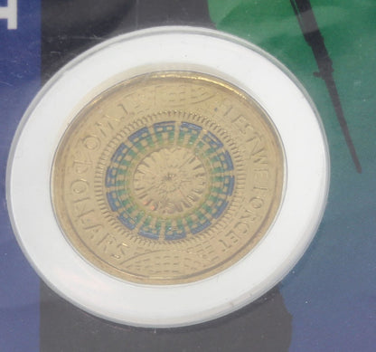 2017 Australia $2 Lest we Forget Coloured Coin on Card