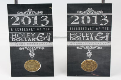 2013 Australia $1 Holey Dollar & Dump PNC & On card X 2