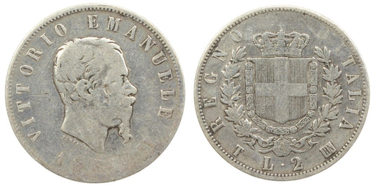 1863 Italy 1 Lire Coin Details – Cleaned