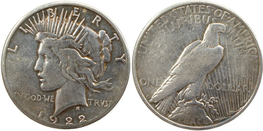 1922 USA Peace 1 Dollar Coin Details – Cleaned