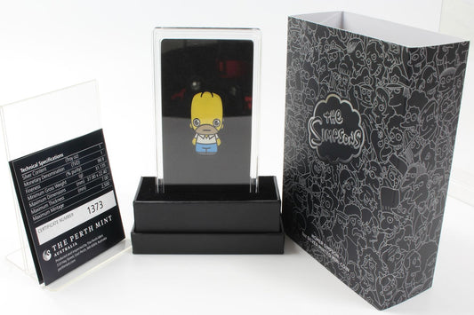 2022 Tuvalu $1 Homer Simpson 1Oz Silver Minted Mini Coin