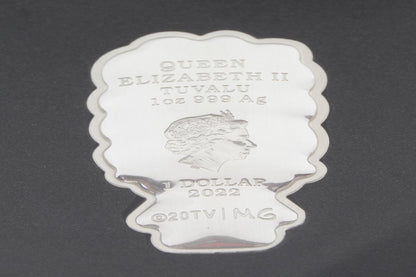 2022 Tuvalu $1 The Simpson Homer & Merge 1Oz Silver Minted Mini Coin