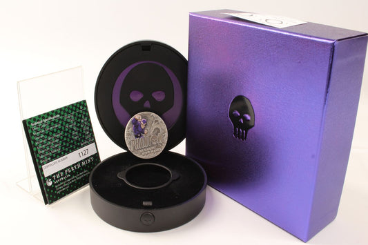 2023 Tuvalu $2 Phantom The Ghost Who Walks 2Oz Coloured Antiqued Silver Coin