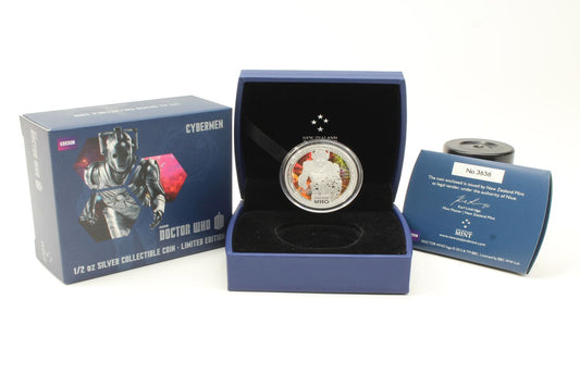 2014 Niue $1 Doctor Who Monsters Cybermen 1/2oz Silver Proof Coin