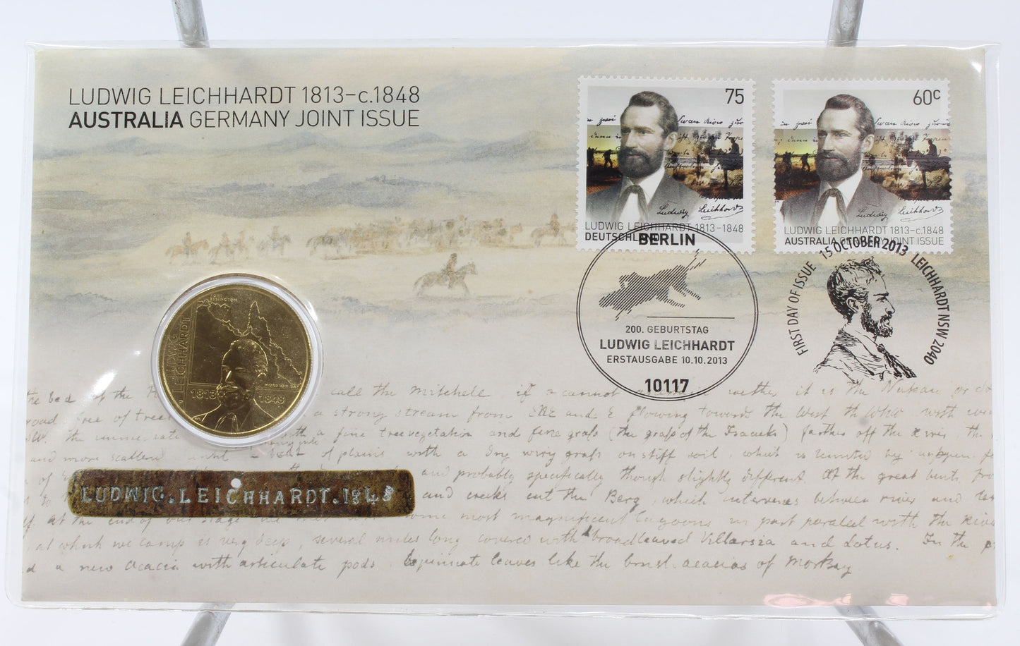 2010-2011 & 2013 Australia $1 Uncirculated Coin On Card