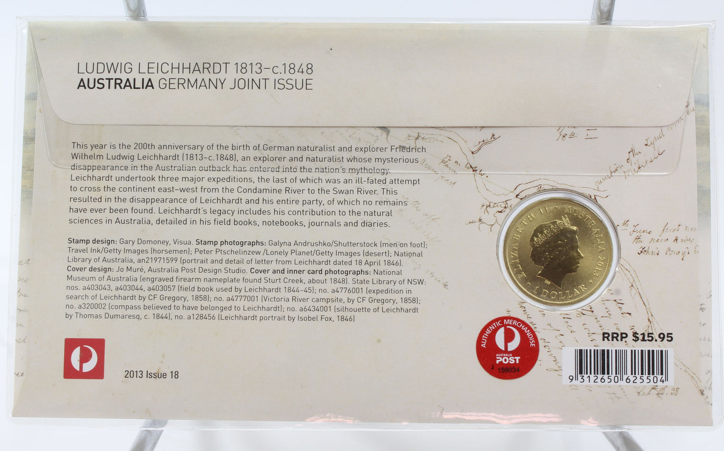 2010-2011 & 2013 Australia $1 Uncirculated Coin On Card