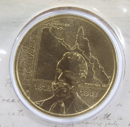 2010-2011 & 2013 Australia $1 Uncirculated Coin On Card