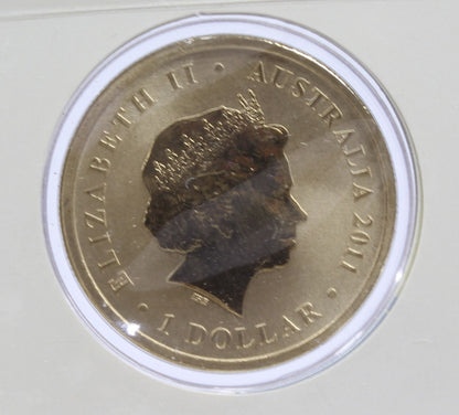 2010-2011 & 2013 Australia $1 Uncirculated Coin On Card