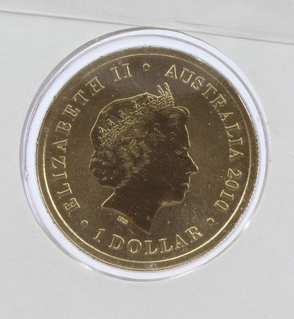 2010-2011 & 2013 Australia $1 Uncirculated Coin On Card