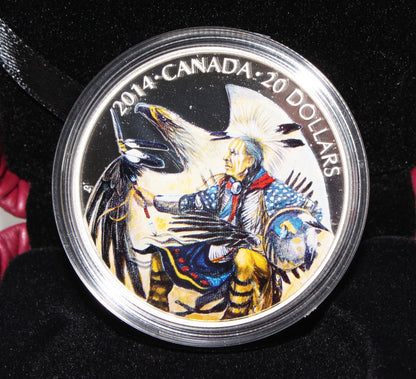 2014 Canada Silver 1 Oz 999 Legend of Nanaboozhoo $20 Proof Colored Coin