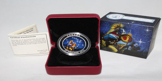 2015 Canada Silver 999 Star Charts The Quest $25 Colored Proof Coin