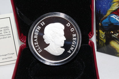 2015 Canada Silver 999 Star Charts The Quest $25 Colored Proof Coin