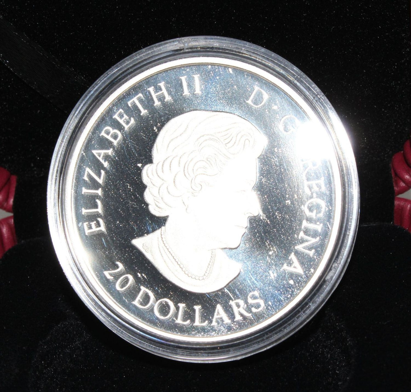 2015 Canada Silver 1 Oz 999 A Historic Reign QEII $20 Proof Colored Coin