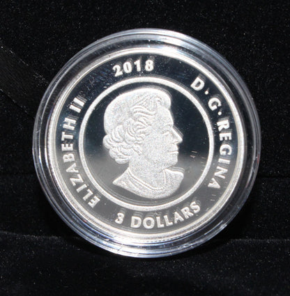 2018 Canada Silver 999 Thirteen Teachings Thimbleberry Moon $3 Colored Coin
