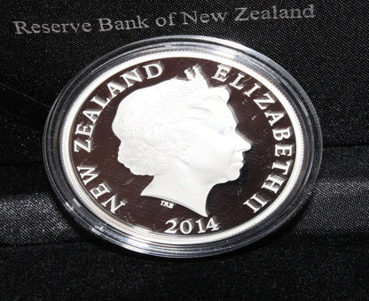 2014 New Zealand Silver 1 Oz 999 Papatuanuku Ranginui $1 Proof Gold Plated Coin