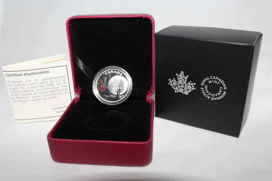 2018 Canada Silver 999 Thirteen Teachings Sugar Moon $3 Colored Proof Coin