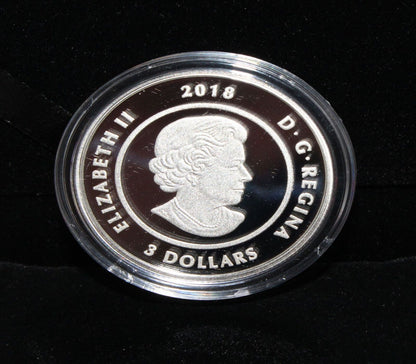 2018 Canada Silver 999 Thirteen Teachings Big Spirit Moon $3 Colored Proof Coin