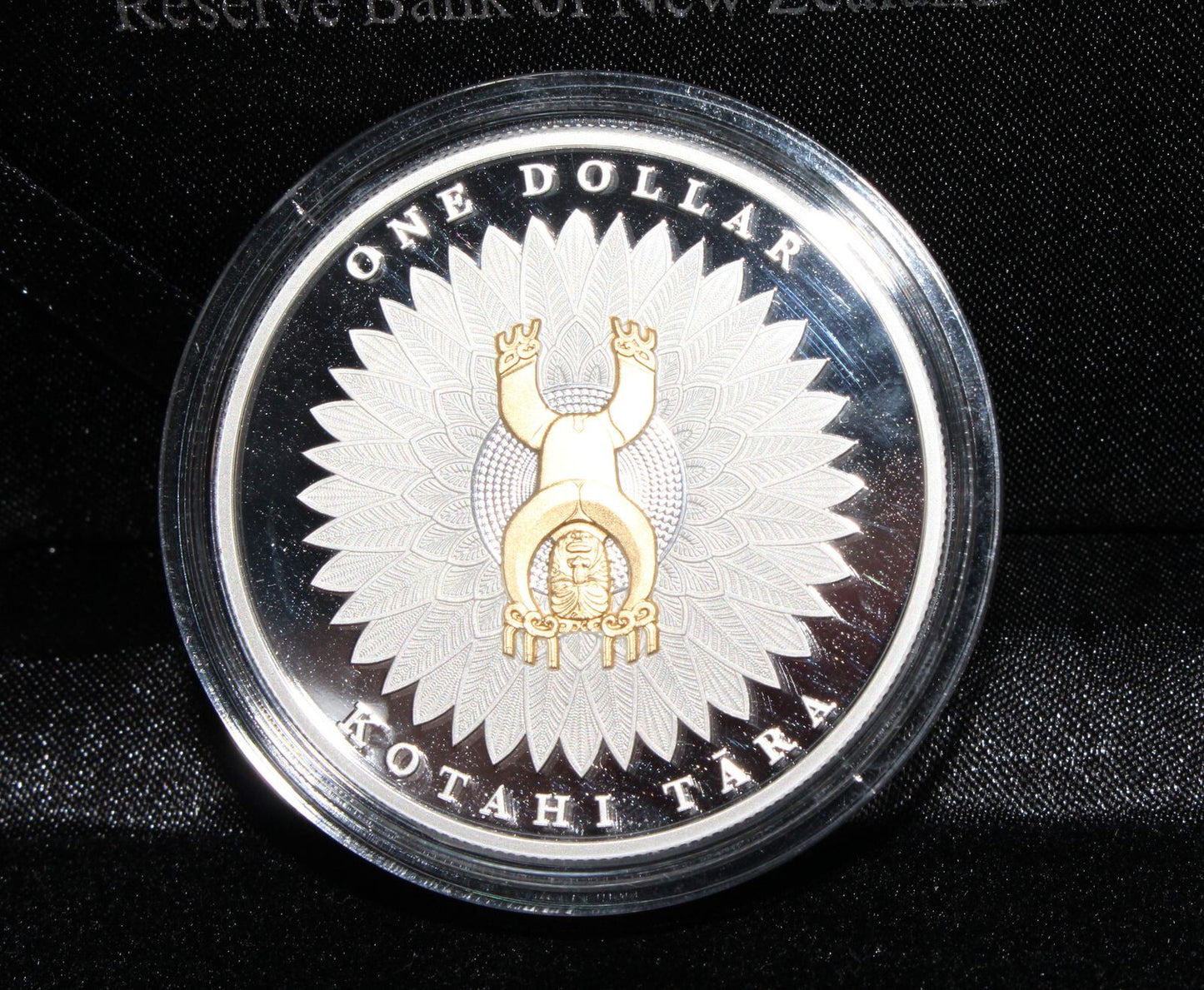 2014 New Zealand Silver 1 Oz 999 Papatuanuku Ranginui $1 Proof Gold Plated Coin
