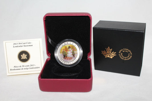 2013 Canada Lenticular Snowman Hologram 50 Cent Coin