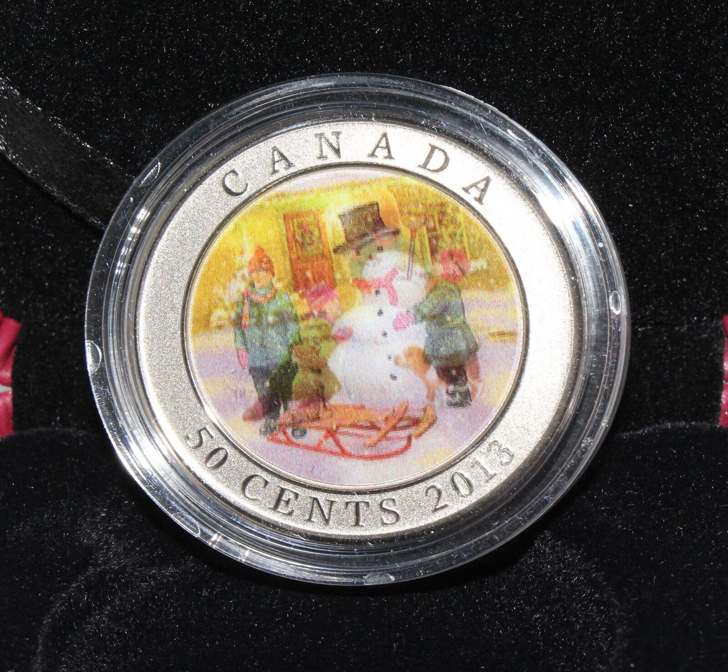 2013 Canada Lenticular Snowman Hologram 50 Cent Coin