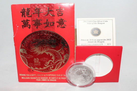 Canada 2012 Silver 999 Year of the Dragon $1 Mint Coin Pack